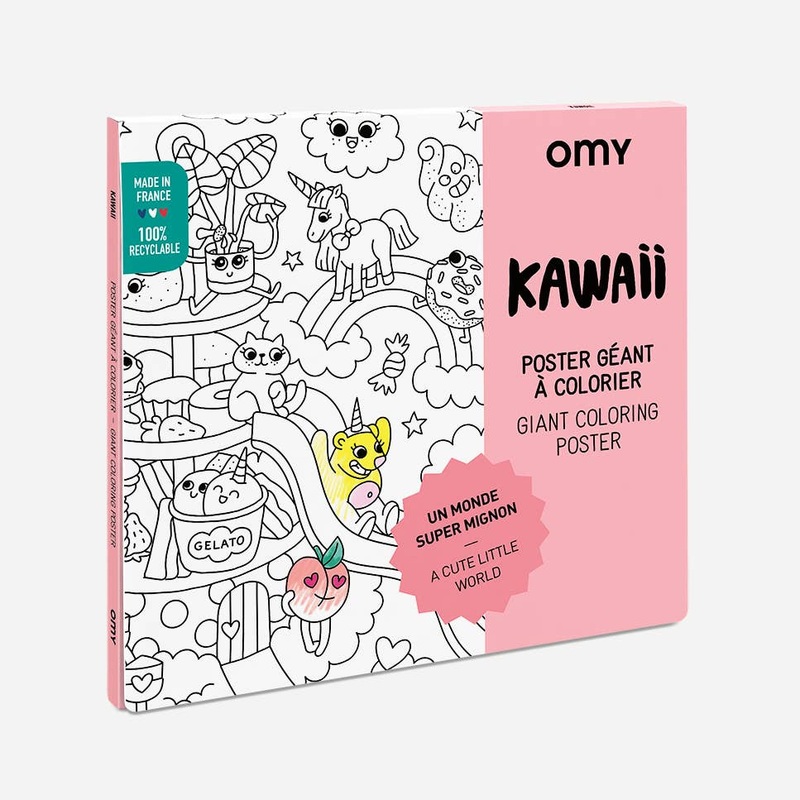 Giant Coloring Poster – Kawaii by OMY