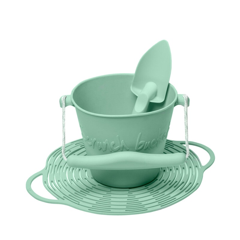 Scrunch Beach Set (Bucket, Spade and Beach Bag) – Mint Green by DAM