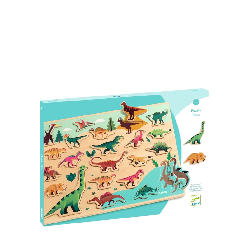 Wooden 22 Piece Puzzle Board – Dinosaurs