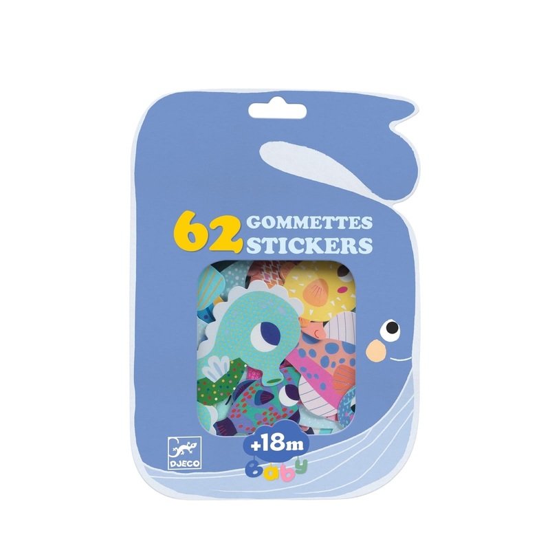 62 Repositionable Stickers – Sea Animals