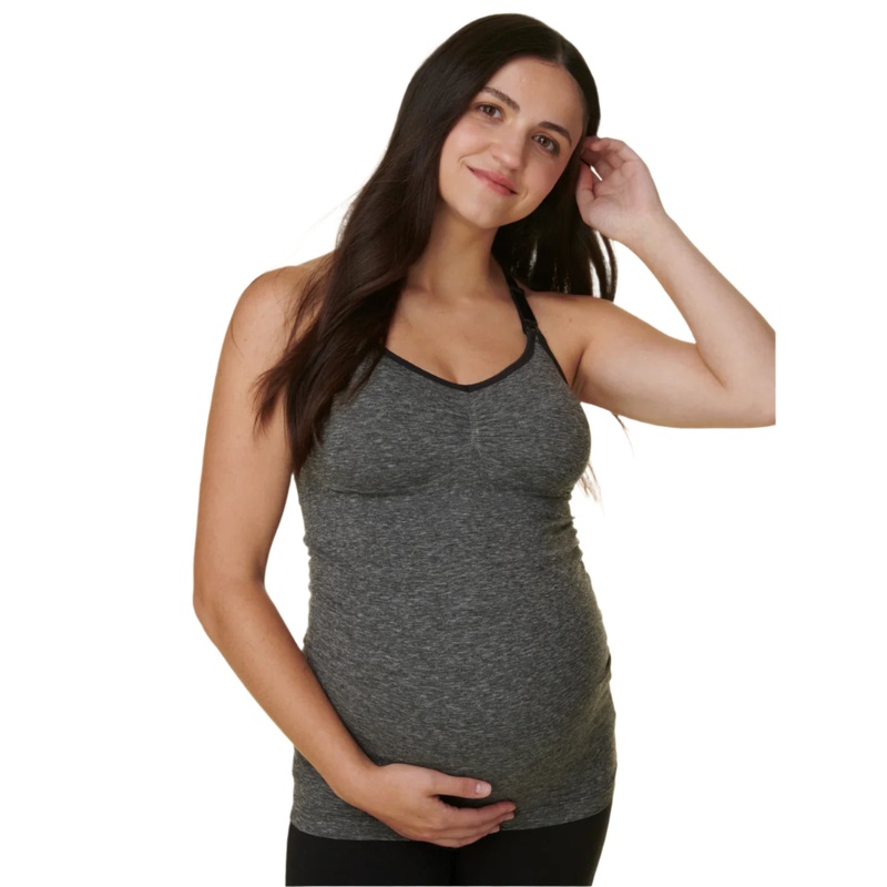 Bravado Basics Slimming Maternity & Nursing Cami (Deep Charcoal Heather)