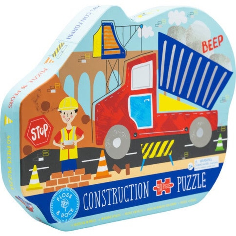 Construction Jigsaw – 40 Pieces by Floss & Rock
