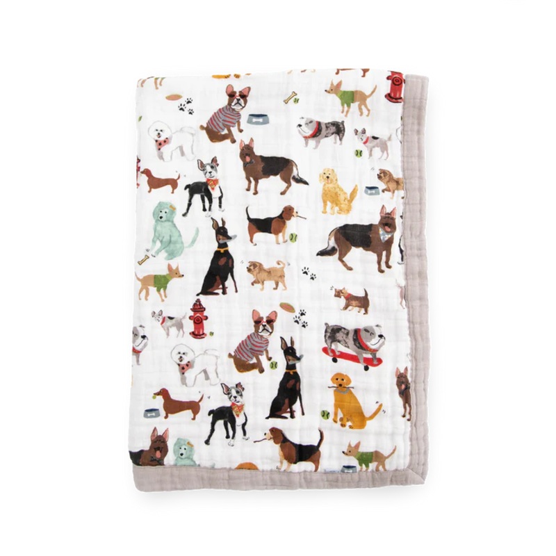Little Unicorn Cotton Muslin Baby Quilt (Woof)