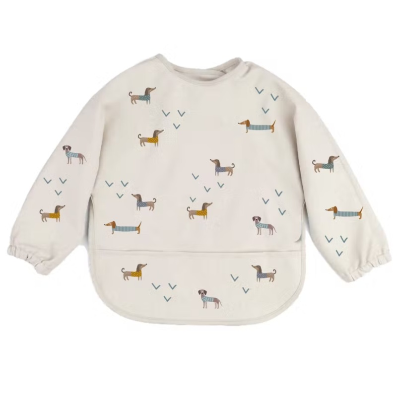 Long Sleeve Bib – Teckel/Dachshunds by Cotton Cloud