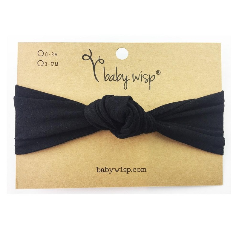 Baby Wisp Turban Knot Headband (Black)