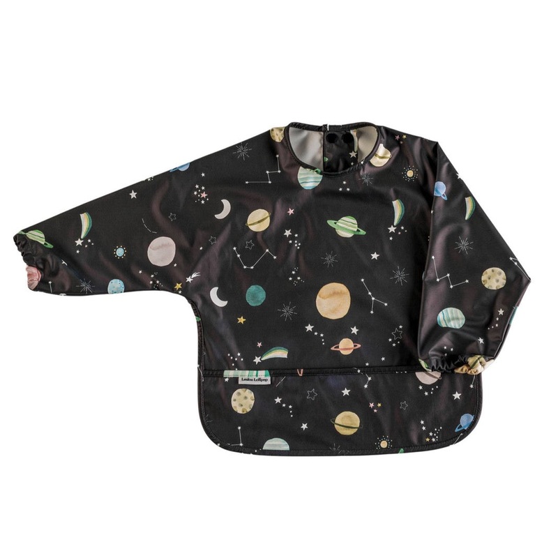 Long Sleeve Waterproof Bib – Planets by Loulou Lollipop