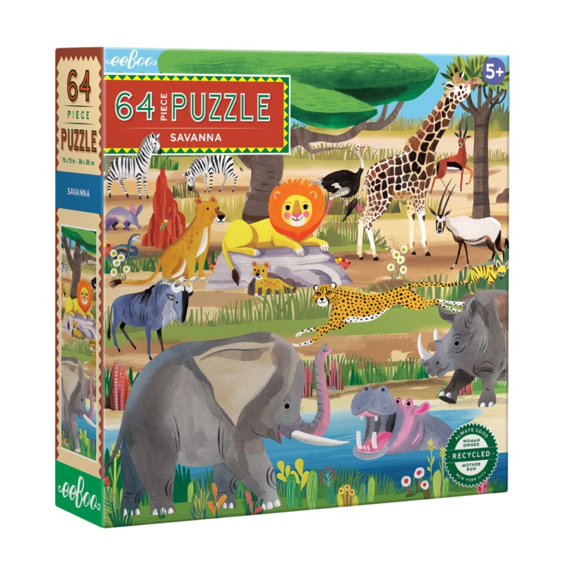 64 Piece Puzzle – Savanna by Eeboo