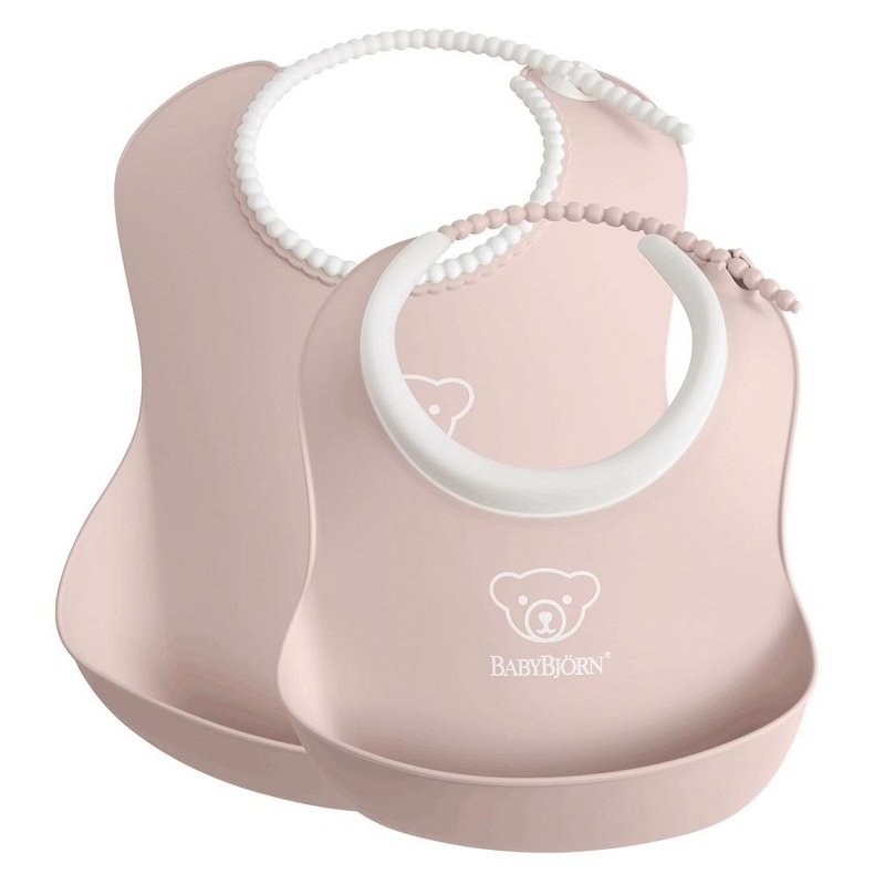 Baby Bjorn Feeding Bib Set 2-Pack (Powder Pink)