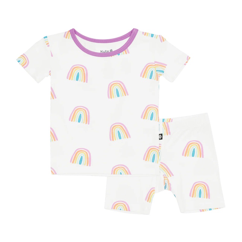 Kyte Baby Short Sleeve Pajamas (Poi Rainbow)