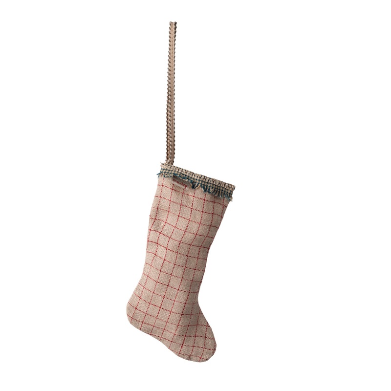 Maileg Stocking Ornament|Stripe Sand|Checker Red|Checker Sand