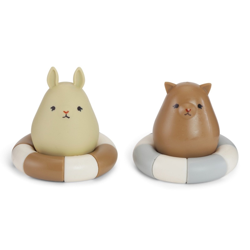 Silicone Water Toys Swim Ring 2-PACK  Blue & Almond