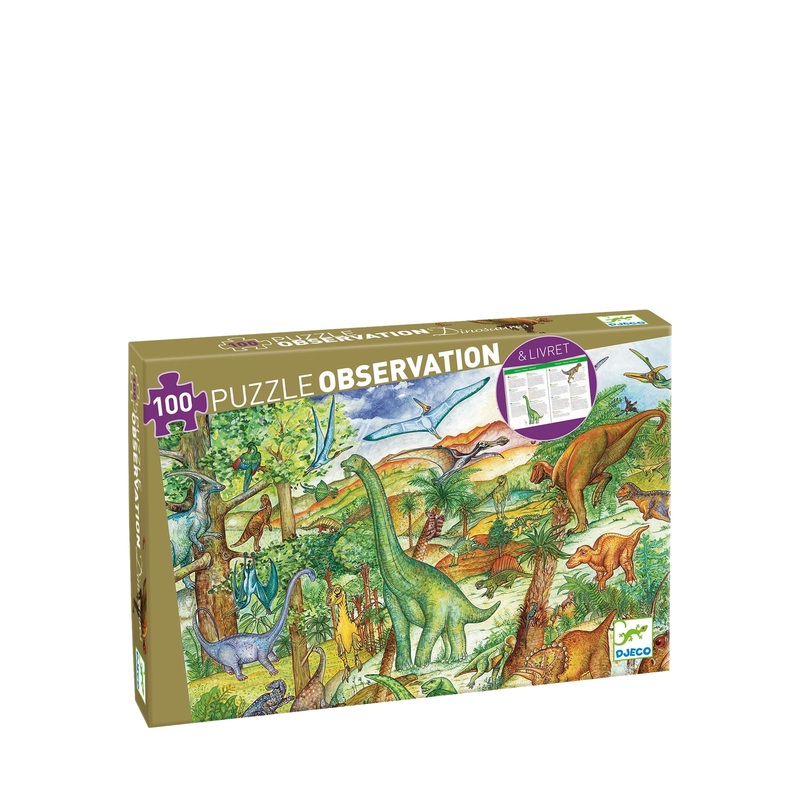 100 Piece Puzzle and Booklet – Dinosaurs