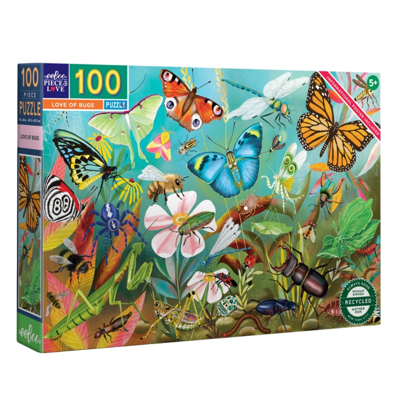 100 Piece Puzzle – Love of Bugs by Eeboo