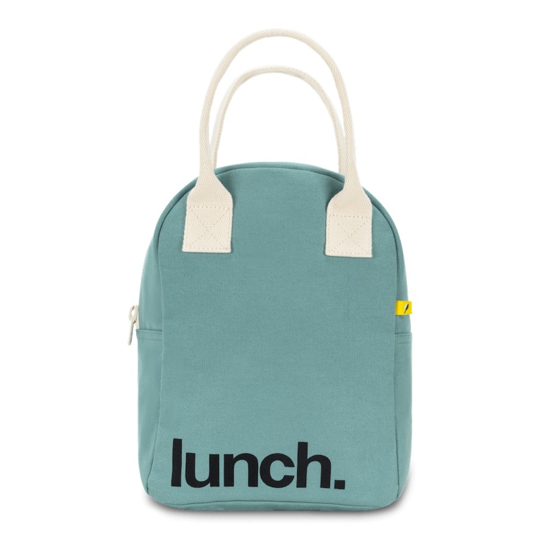 Zipper Lunch Bag – ‘Lunch’ in Teal by Fluf