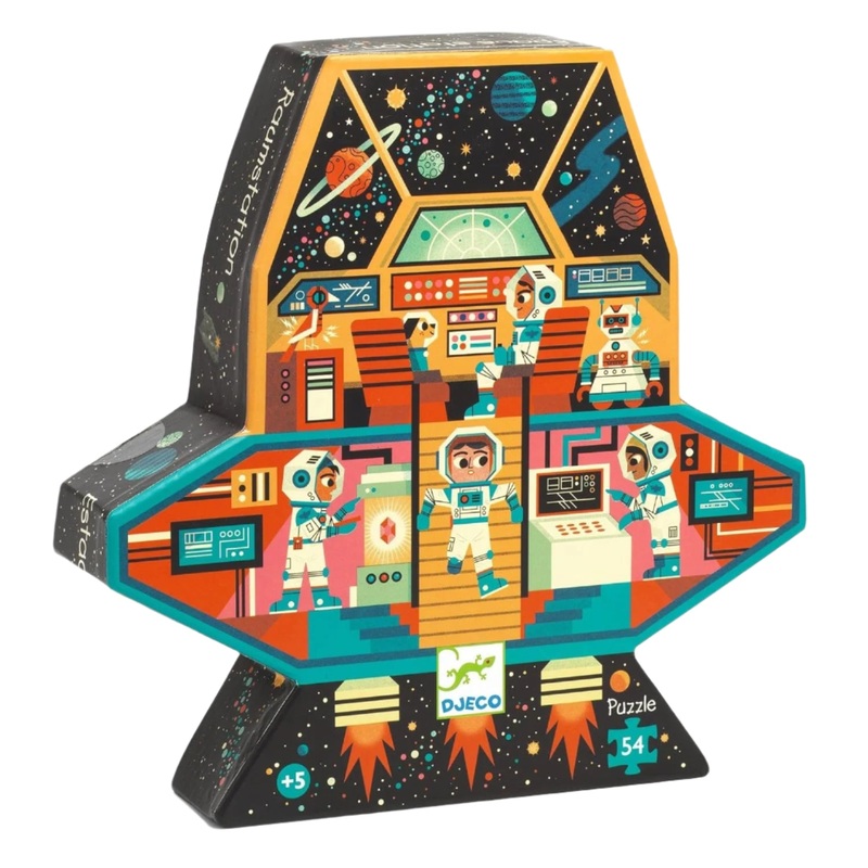 54 Piece Space Station Silhouette Puzzle by Djeco