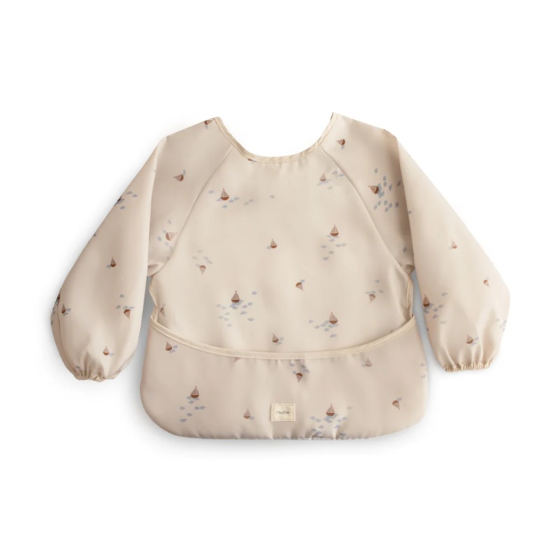 Long Sleeve Bib – Boats by Mushie