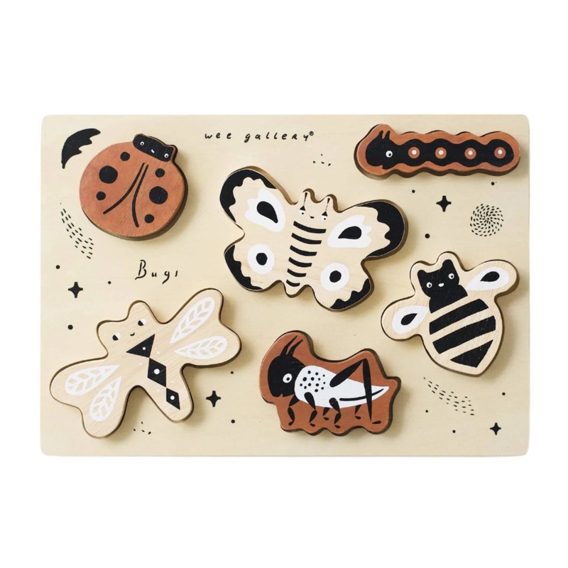 Wooden Tray Puzzle – Bugs by Wee Gallery