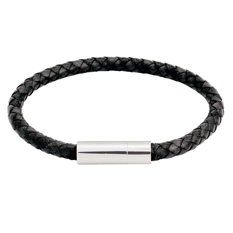 Franky Bracelet Leather Black|19.5mm|21.5mm
