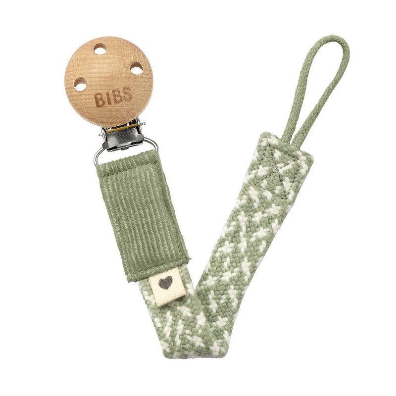 BIBS Paci Braid (Sage/Ivory)