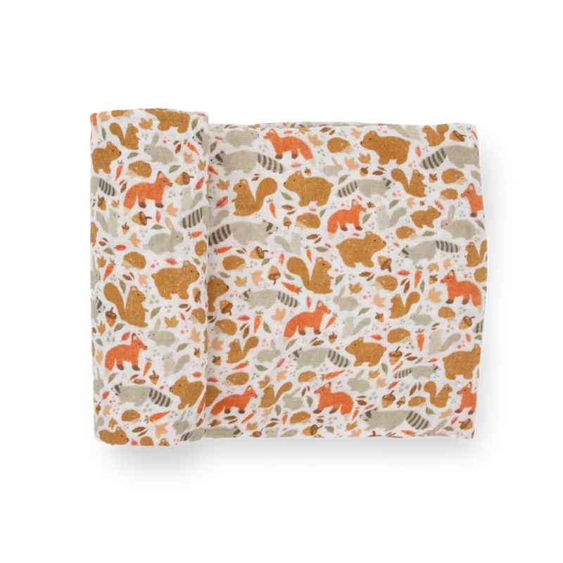 Little Unicorn Cotton Muslin Single Swaddle (Fall Friends)