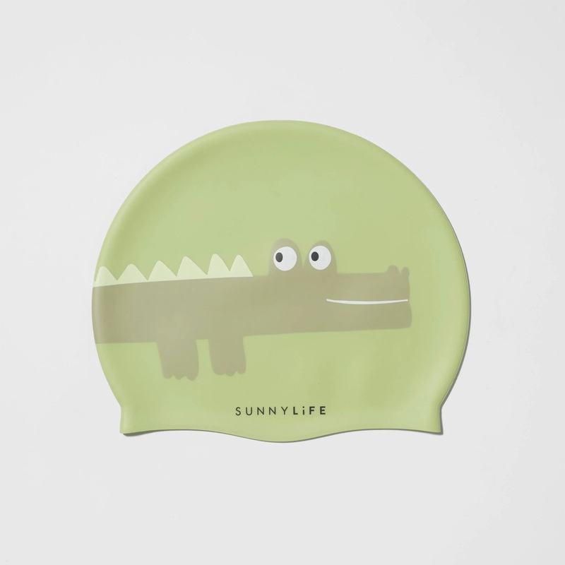 Swimming Cap – Cookie the Croc Light Khaki (3-9 Years)