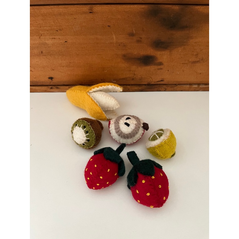 Kitchen Play Food – Wool Felted FRUIT SET, 6 Fruit pieces!