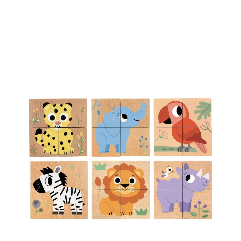 Wooden Blocks Puzzle – Wild Animals