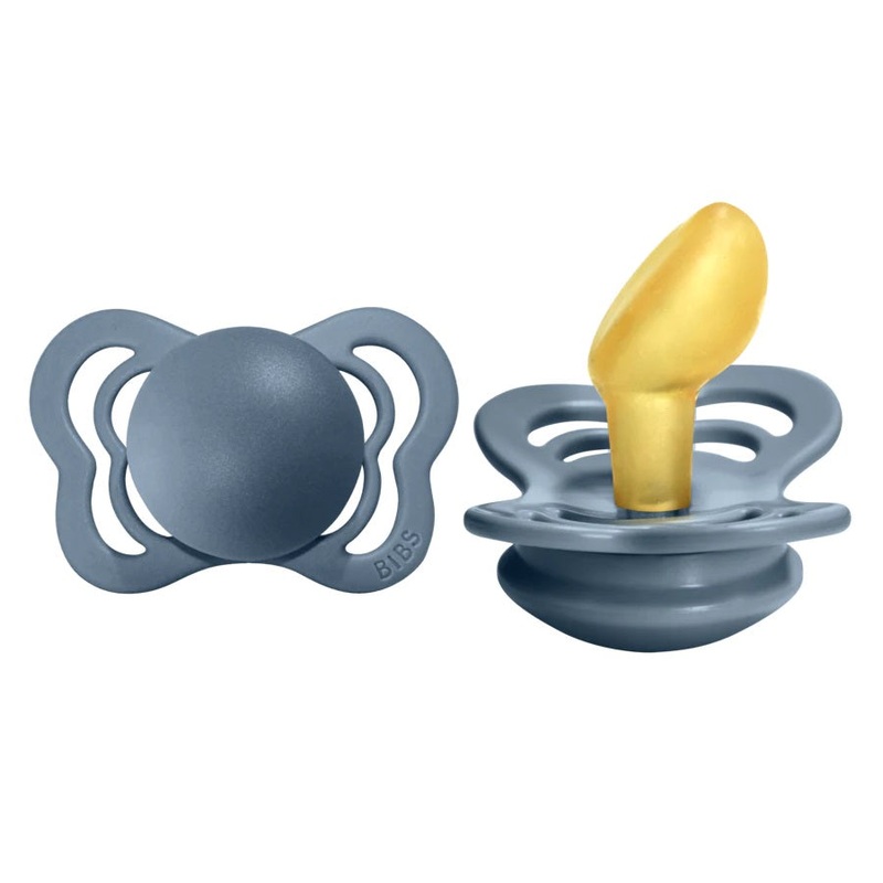 BIBS Couture Anatomical Latex Pacifier 2-Pack (Petrol)