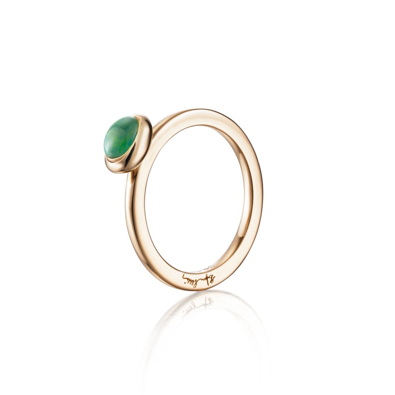 Efva Attling Love Bead Ring Gold Agate 17