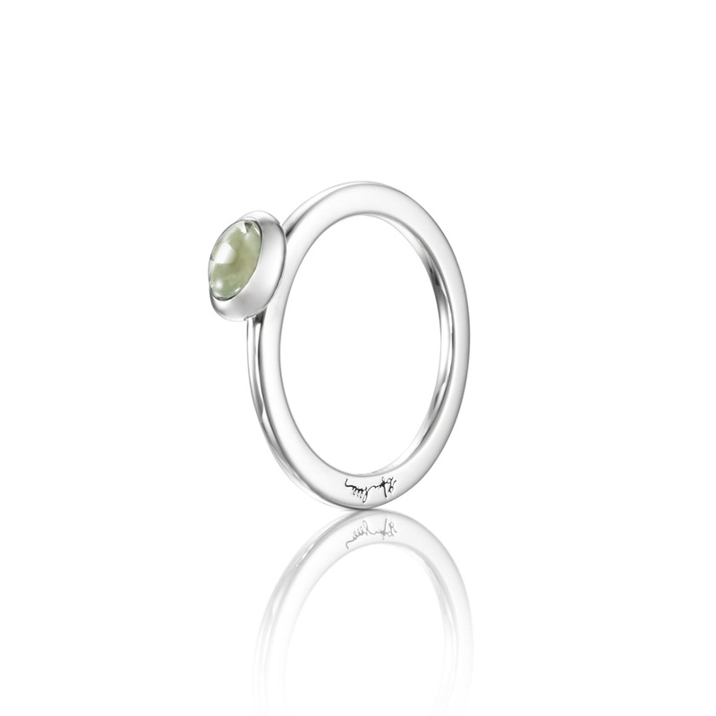 Efva Attling Love Bead Ring Green Quartz