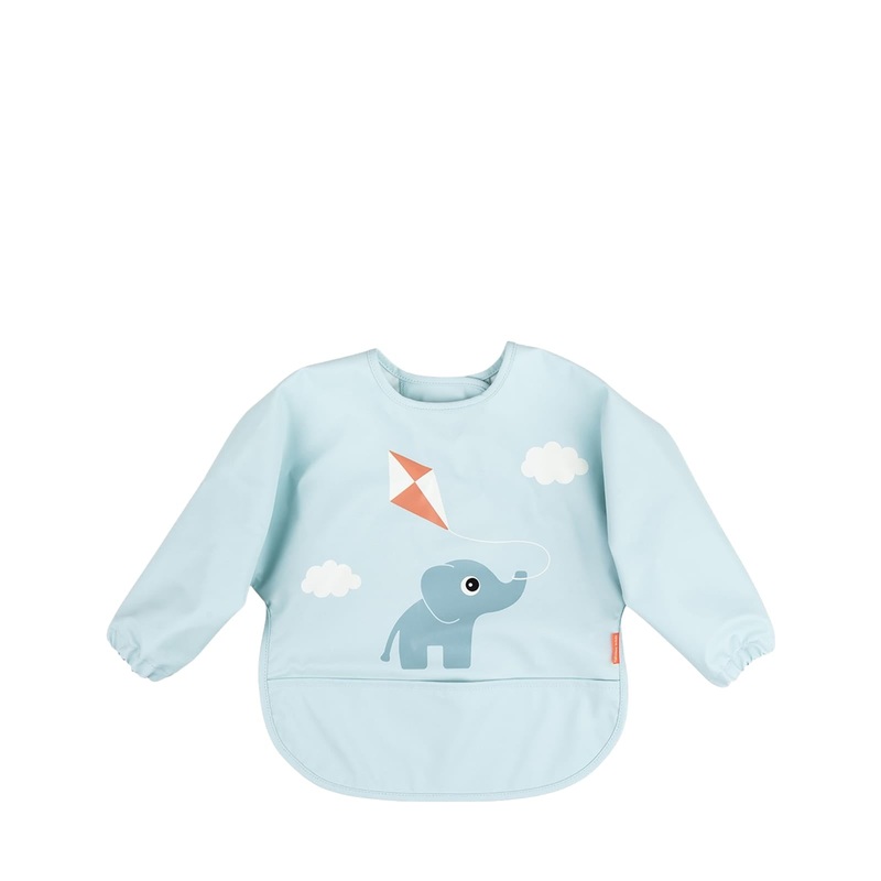 Sleeved Pocket Bib – Playground Blue