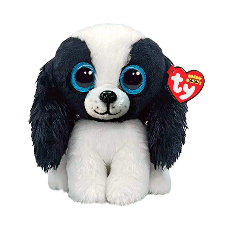 TY Beanie Boo Sissy Black White Dog Regular