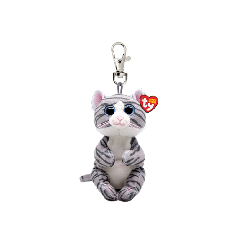 TY Bellies Clip Mitzi Grey Tabby Cat