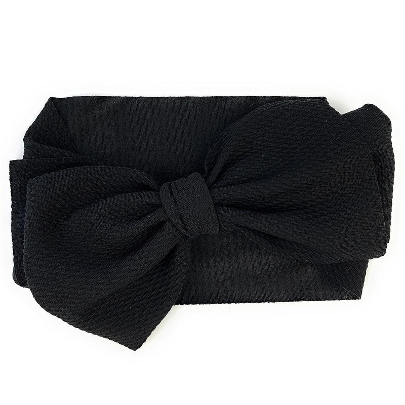 Baby Wisp Lana Large Bow Headband (Black)