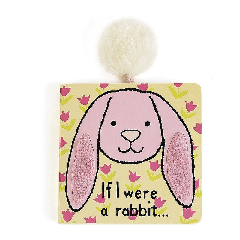 If I Were A Rabbit – Pink + Cream Board Book by Jellycat