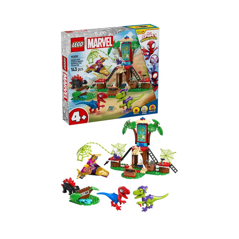 11200 Spidey and Gobbys Raptor Battle at Tree
