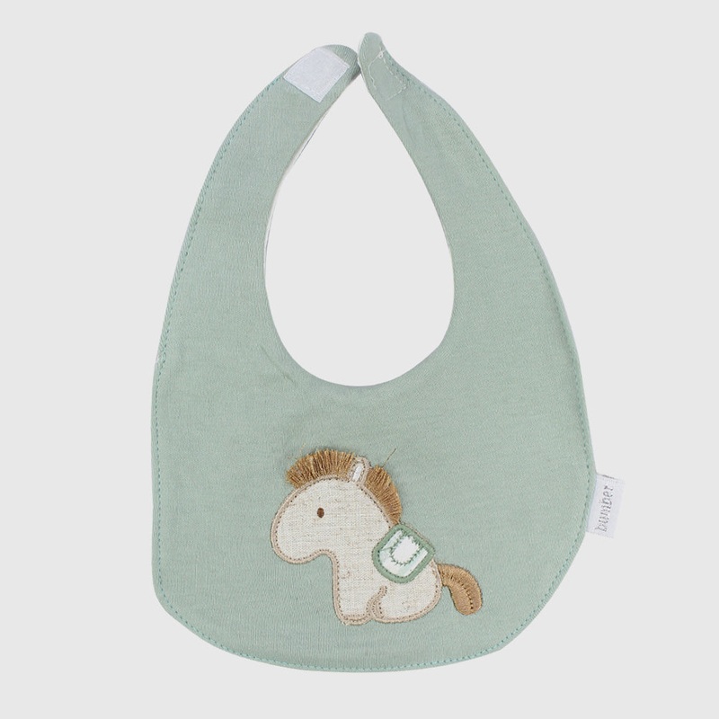Baby Pony Bib|Mint|Light Blue|Mint|Light Blue