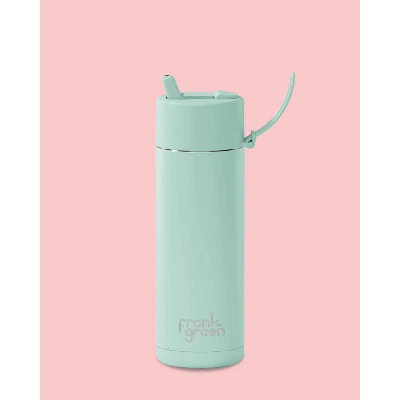 frank green 20oz SSC Bottle Peppermint Flip Straw Lid