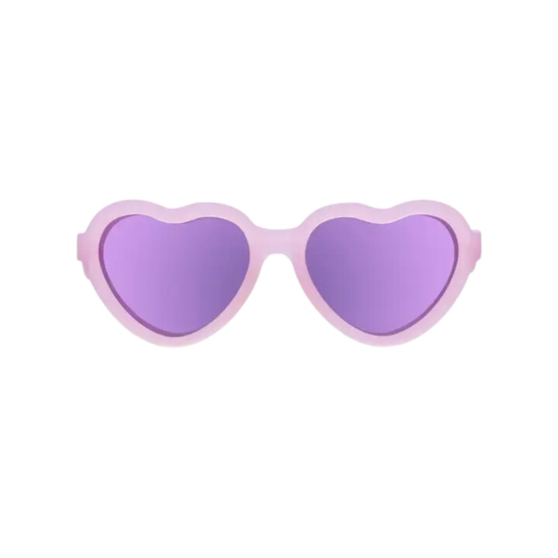 Hearts Polarized Sunglasses – Frosted Pink/Purple Lenses by Babiators