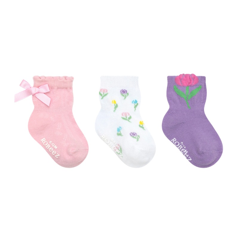 3 Pack Socks – Tulip Garden by Robeez