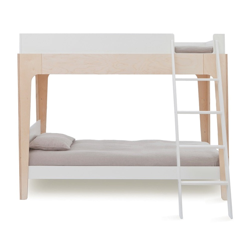 Oeuf Perch Twin Bunk Bed (White/Birch) SPECIAL ORDER