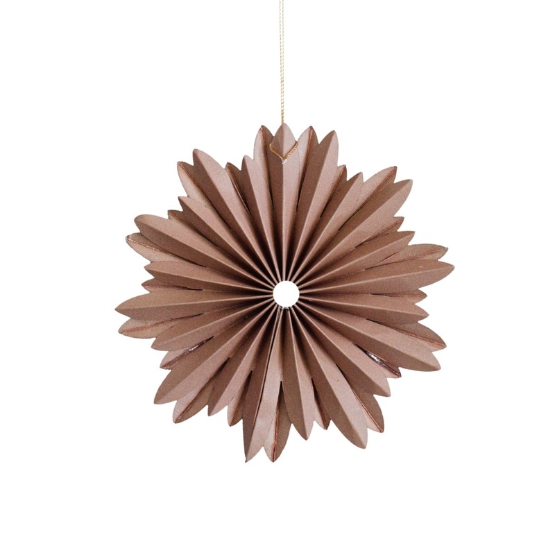 Star Paper Ornament|White|Clay|Linen|Rust|Olive Green|Seafoam