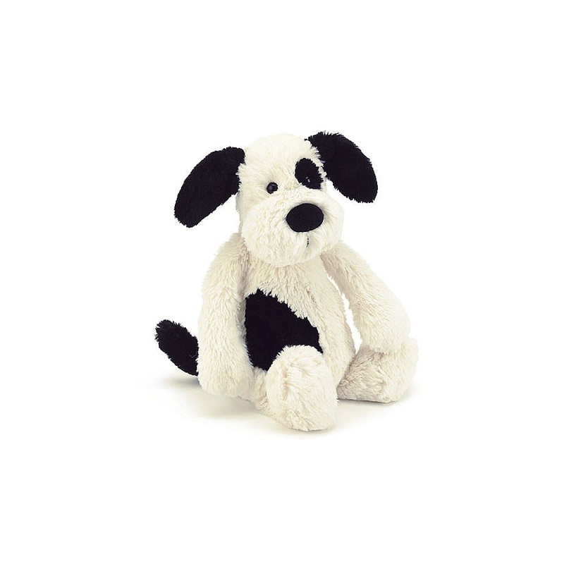 Bashful Black + Cream Puppy – Little 7 Inch by Jellycat