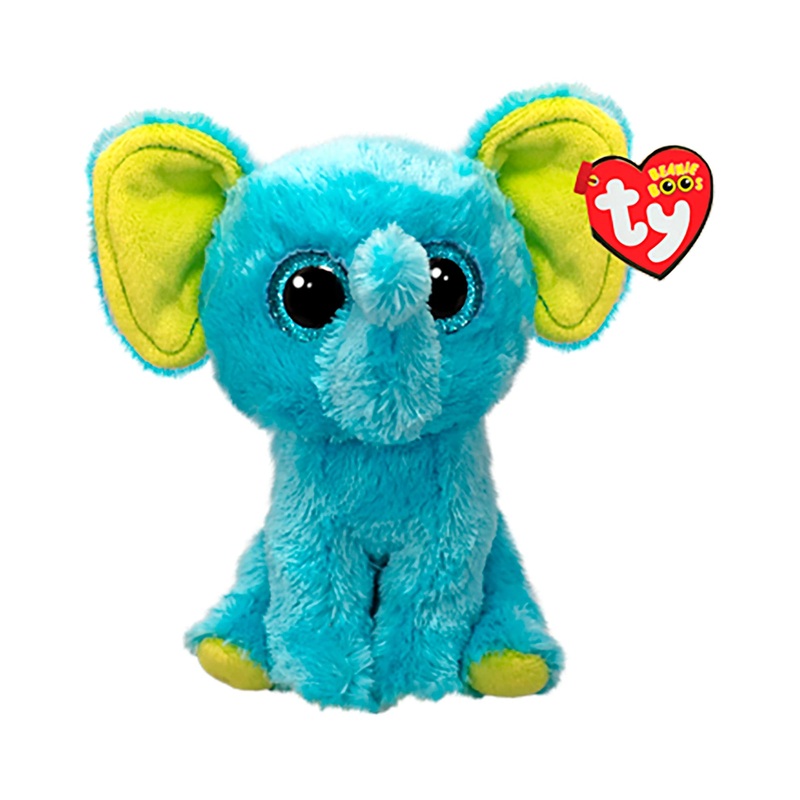 TY Small Trunkles Blue Elephant