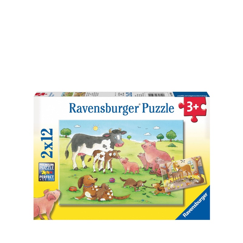 Farm Animals – 2 x 12 Piece Puzzles