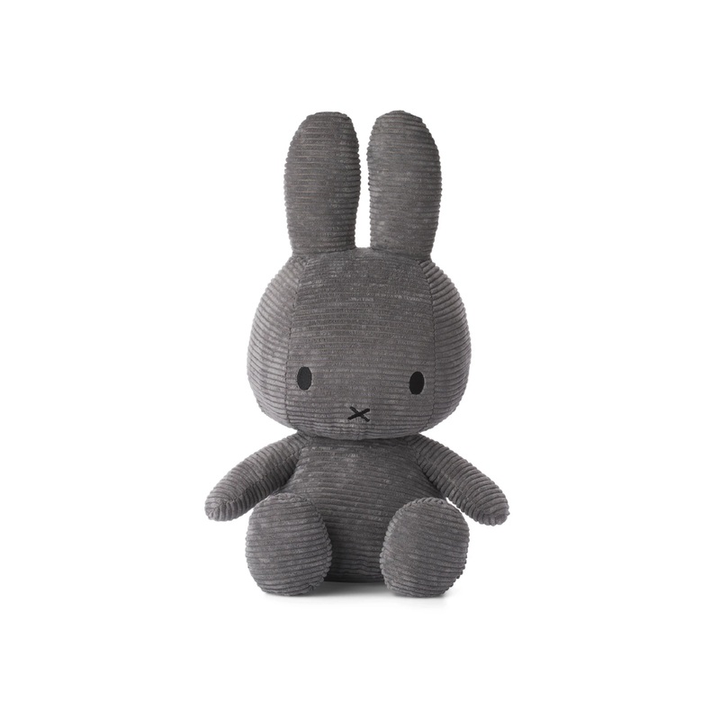 Miffy Sitting Corduroy Grey 23cm