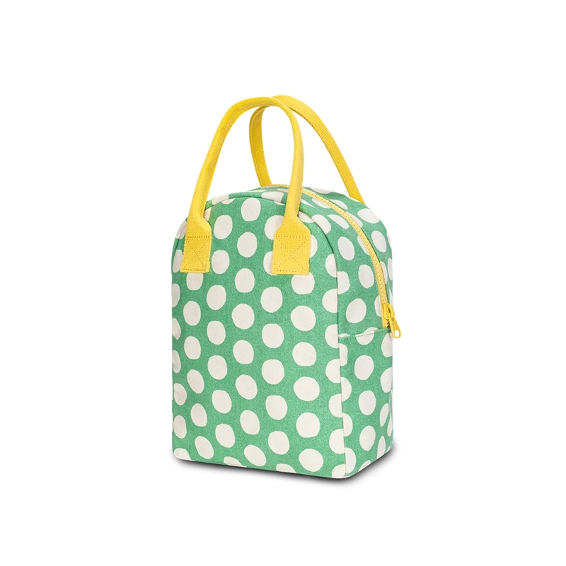 Zipper Lunch Bag Dot Green