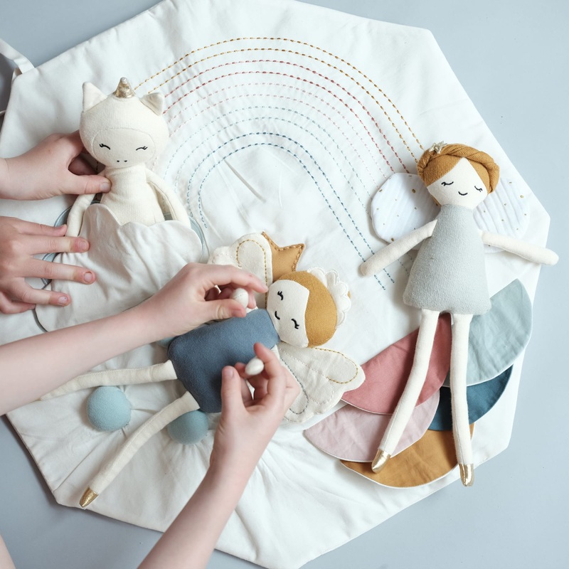 Organic Baby Rainbow Activity Blanket