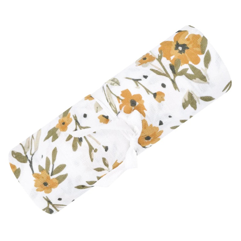 Perlimpinpin Cotton Muslin Single Swaddle (Marigold)