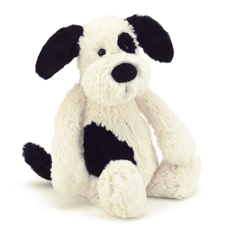 Bashful Black + Cream Puppy – Big 20 Inch by Jellycat